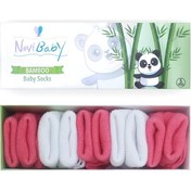 Resim Novibaby 5'li Bambu Yenidoğan Bebek Çorabı I Coral I 0-6 ay "Karışık Renkli" 