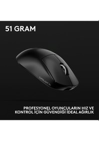 Resim Logitech G Pro X Superlight 2c Hafif Hero 2 Sensör 32.000 Dpı Lıghtspeed Kablosuz Oyuncu Mouse - Siyah G Pro X Superlight 2 