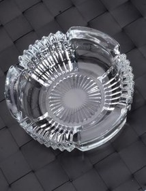 Resim Rotanev 2 Adet Cam Kristal Lüks Küllük - Kül Tablası - Yuvarlak Kül Tabağı 