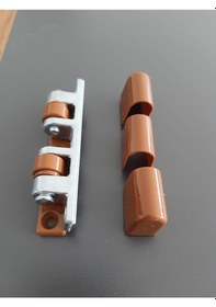 Resim 90 Mm Pvc Pimapen Kahverengi Quick Çelik Kapı Menteşesi 30 Adet 