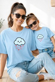 Resim genosha Anne Kız 100% Pamuk T-shirt Mama Mini Mother Daughter TEKLİ FİYAT 