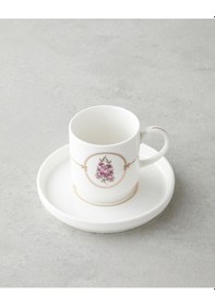 Resim English Home Wisteria New Bone China 12 Parça 6 Kişilik Kahve Fincan Takımı 90 Ml Beyaz Beyaz 