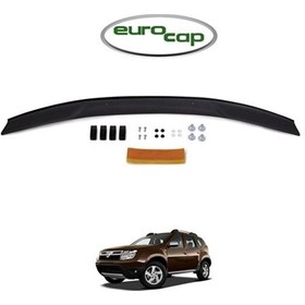 Resim Dacia Duster Ön Kaput Koruma Rüzgarlığı 3mm Akrilik (ABS) Parlak 