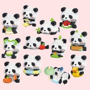 Resim Minyatür Sevimli Panda Yapı Blokları Oyuncakları, DIY Mini Hayvan Montaj Modelleri, Yüzen Panda, Uyuyan Panda, Salınımlı Sandalyeli Panda, Bambu Yiyen Panda, Noel/Doğum Günü Hediyesi 