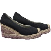 Resim Hasır&keten Dolgu Topuk Ayakkabı Siyah 