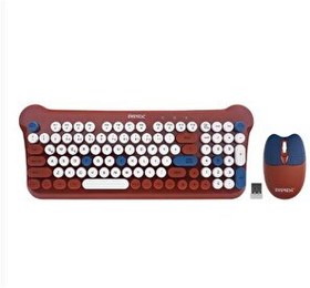 Resim Everest KM-6244 Bunny Renkli Tuşlu Kahverengi 2.4 ghz - BT Kablosuz Q Multimedia Klavye - Mouse Set 