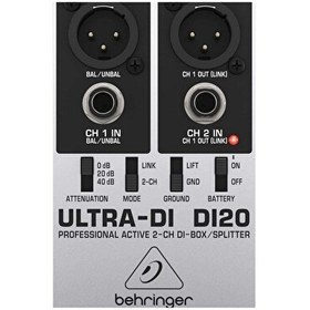 Resim Behringer DI20 İki Kanal Aktif DI Box 