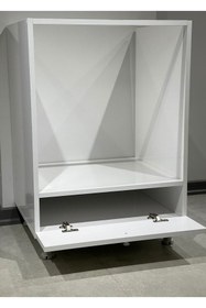 Resim Genel Markalar Mobilya Mermer Tezgah Altı Ankastre Fırın Dolabı ( Beyaz ) Tüm 60 lık Fırınlar İçin 