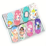 Resim 100 Paket Mini Karikatür Çift Taraflı Tırnak Dosyası Sevimli Tırnak Zımpara Sünger Tırnak Dosyası Giyilebilir Tırnak Araçları Seti 