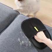 Resim 1 Paket Siyah Fileli Evcil Hayvan Tüyü Temizleme Eldiveni - Giysiler, Mobilyalar ve Halılar için Nazik Deshedding Fırça Eldiveni, PVC İçermeyen, Yüksek Kaliteli Olmayan, Kullanımı Kolay Temizlik Aracı, Kumaş Bakım Aracı | Fonksiyonel Eldiven | Su Geçirmez Eldiven Değil, Evcil Hayvan Tüyü Çıkarma Aracı 