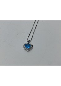 Resim Mavi Taşlı 925 Ayar Gümüş Kolye Ucu 1,65 Gram 