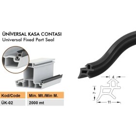 Resim Contacall Pimapen Kapı Pencere Contası Pvc Doğrama Fitili 10 Metre Gri 