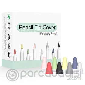 Resim Ally Apple Pencil İçin 8 Karışık Renk Sessiz Silikon Uç 