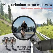 Resim 1 adet/2 adet HD Geniş Açı Bisiklet Arka Görüş Aynası - Dağ ve Yol Bisikleti için 360° Dönebilen Direksiyon Ucu Aynaları 