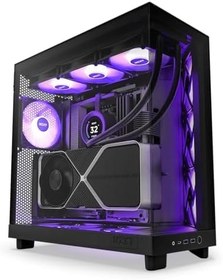 Resim Nzxt CC-H61FB-R1 H6 Flow RGB Siyah 3 * 12cm Fan Usb3.2/Type-c Atx/M-Atx Mid-Tower Kasa 