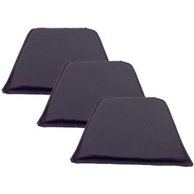 Resim Knsz sırt minderi 3 lü mazlum mor suni deri cırtlı tel sandalyesi sırtı için 