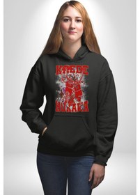 Resim Anime Kaede Rukawa Basketbol Karakteri Kadın Erkek Siyah Kapüşonlu Sweatshirt Hoodie Siyah 