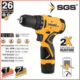 Resim Şarjlı Vidalama 12V 