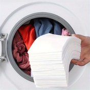 Resim 50/100/200 adet Çamaşır Tabletleri Çamaşır Kağıdı Anti Cross Boyama Emici Kağıt Anti-Leke Giysi Levhaları Anti-String Karıştırma Renk Emme Yıkama Aksesuarları 