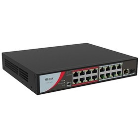 Resim Hılook Ns-0318p-130 B , 16 Port, Megabit, Poe 130w, 1 Port Gigabit Lan, 1 Port Gigabit Sfp, Long Range 250metre, Yönetilemez, Masaüstü Switch 