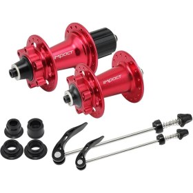 Resim Bike And Art Sesli Rulmanlı 6 Tırnaklı Mandal ve Sokma Mil Uyumlu Göbek Takımı Kırmızı 