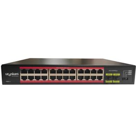 Resim Uranium POE-G2402SFP-300W 24 Port Gigabit 2xSfp Yönetilemez Poe Switch 