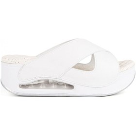 Resim Muya Penelope Anatomik Air Max Tabanlı Topuk Dikeni Kadın Terlik Beyaz 