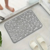 Resim 1 adet Taşlı Kabartmalı Banyo Halısı, %100 Polyester, Yumuşak, Emici, Kaymaz, Yıkanabilir, Paraben içermez, Duş ve Banyo Dekoru için İdeal, Banyo Halısı 