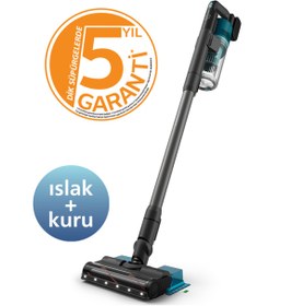 Resim Philips 6000 Serisi Kablosuz Dikey Süpürge,PowerCyclone 11,Aqua, TriActive LED,64 Dakika Kullanım, XC6553/01 