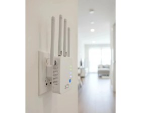 Resim Sayarmarkt 4 Antenli Wifi Menzil Genişletici - Ev ve Ofis Için Güçlü Çekim 