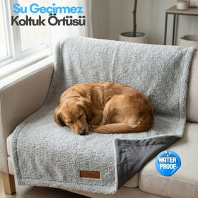 Resim Jungolica Su Geçirmez, Çift Taraflı, Kolay Temizlenebilen, Kedi ve Köpek Koltuk & Yatak Örtüsü - L 
