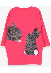 Resim Breeze Kız Çocuk Tunik Tavşan Desenli 1.5-5 Yaş, Pembe-pembe Pembe 
