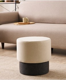 Resim Favora Patara Puf - Krem KREM 