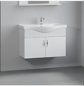 Resim Denko Akyazı 80 Cm Mdf Beyaz Banyo Dolabı,Alt Modül Ve Lavabo Çok Renkli 