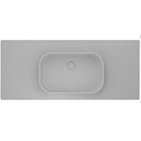 Resim Real Stone Pure Etajerli 70x50 Beyaz Granit Banyo Lavabosu 