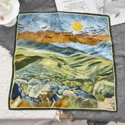 Resim Kadınlar için şık 100% Mulberry İpek Şal, 53.01cm - Yumuşak El Hissi, Yağlı Boya Stili, Resmi Etkinlikler İçin İdeal, Güzel Manzara Baskısı, Çok Yönlü Aksesuar|Yağlı Boya Şalı|Lüks Hiss 