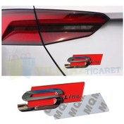 Resim Audi S Line A3 A4 Bagaj Çamurluk Logo Arma Paslanmaz Çelik 