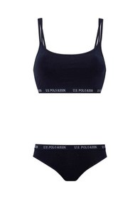Resim U.S. Polo Assn. Kadın Lacivert Büstiyer Slip Set 65004 Lacivert 