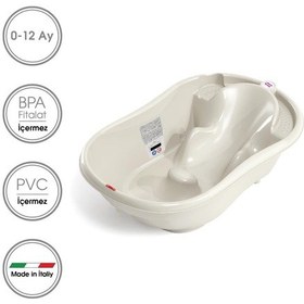 Resim Okbaby Bebek Banyo Seti Onda Dijital Termometreli Çift Yönlü Bebek Küveti K. Beyaz & Bebek Küvet Taşıyıcı 