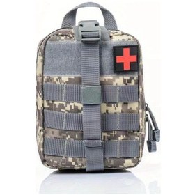 Resim Chuangyinshop Gri Molle Sökme İlk Yardım Çantası Kampçılık Yürüyüş Seyahat Gri 
