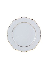 Resim Queen Altın Yaldız Düz Tabak 24 Cm - Tek Parça 