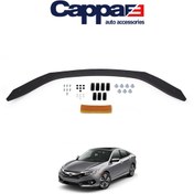 Resim Cappafe Honda Civic 10 Ön Kaput Koruma Rüzgarlık 4Mm Abs 2016-› Cappafe