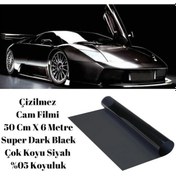 Resim Guard Çizilmez Cam Filmi 50 Cm X 6 Metre Super Dark Black Çok Koyu Siyah %05 Koyuluk 