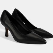 Resim Kadın Siyah Deri Stiletto 