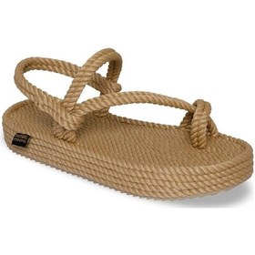 Resim Nomadic Republic Hawaii Platform Kadın Halat Sandalet - Bej 