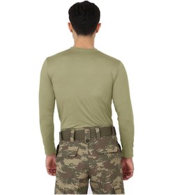 Resim Nano Yeşili Micro Uzun Kol Asker Tişörtü - Askeri Malzeme Yeşil 