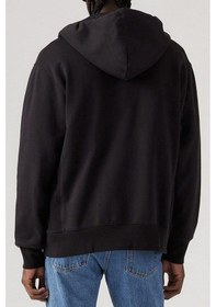 Resim Levi's Kapüşon Yaka Siyah Erkek Relaxed Sweatshirt Fermuarlı Hırka - A9265-0000 Siyah 