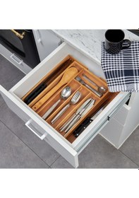 Resim Bambu Çekmece İçi Ayarlanabilir Kaşıklık Çok Renkli 