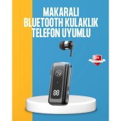 Resim Techno Stock Dijital Ekranlı ve Hızlı Şarjlı Bluetooth 5.2 Makaralı Kulaklık 