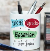Resim Yeni Iş Hediyesi Isim Baskılı Kalemlik - Ofis Hediyesi 
